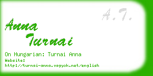 anna turnai business card